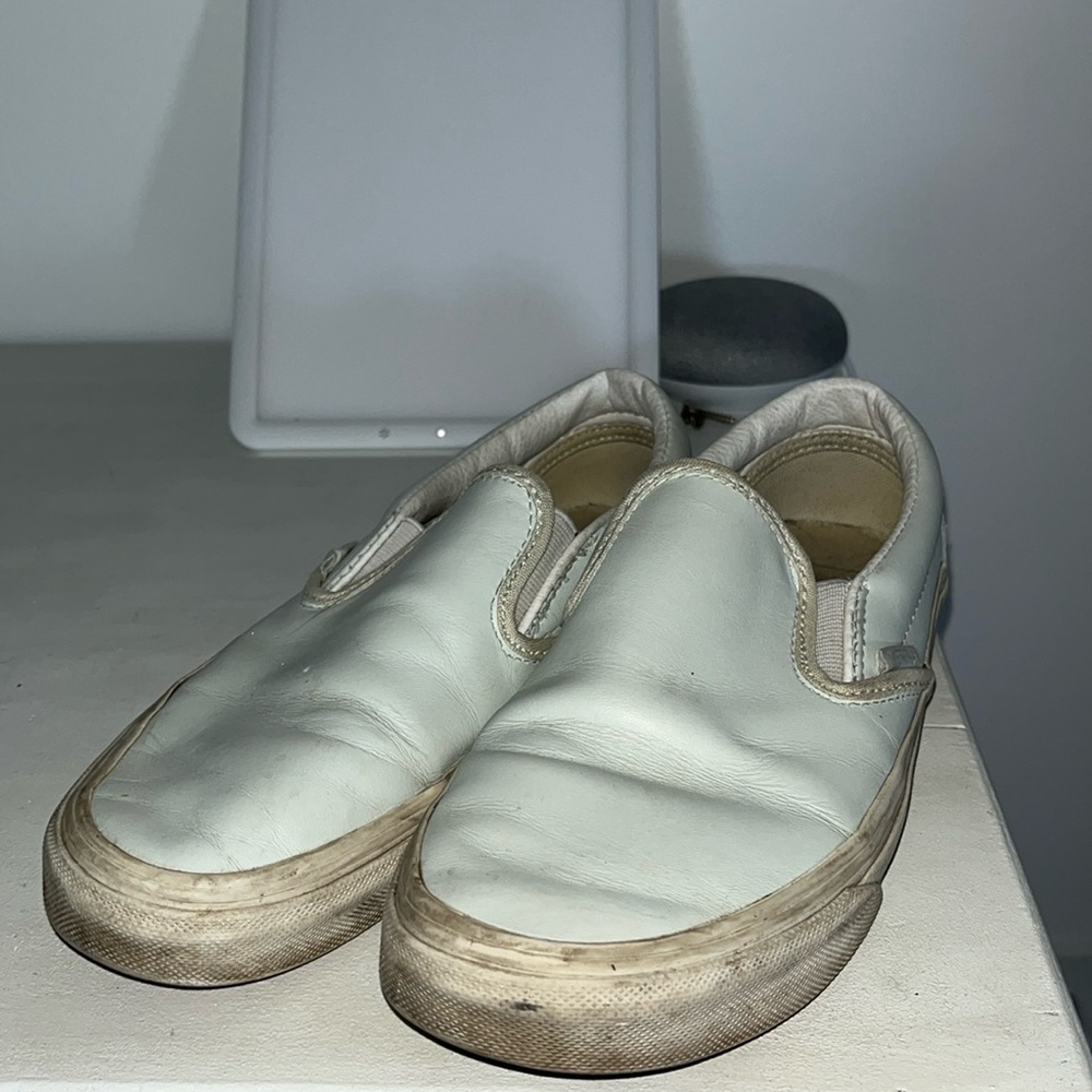 Very Light Blue Slip On Vans